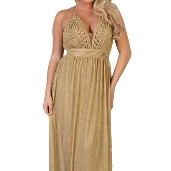 May Queen Dresses & Skirts - NWT May Queen MQ1635 Evening Dress Gold Size 16